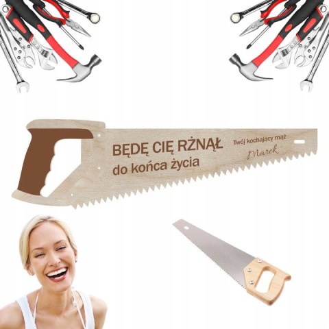 Piła 25 cm Będę Cię Rżnął Prezent dla Kobiety Dziewczyny Personalizowana