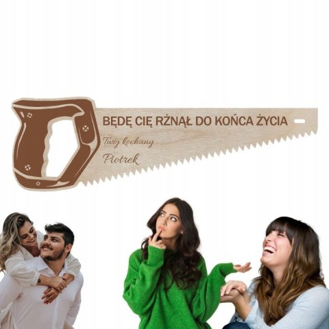 Piła 32 CM Będę Cię Rżnął Prezent dla Kobiety Dziewczyny Personalizowana