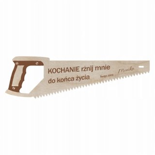 Piła Personalizowana Drewniana 15 cm Prezent dla Męża Chłopaka Twój Podpis