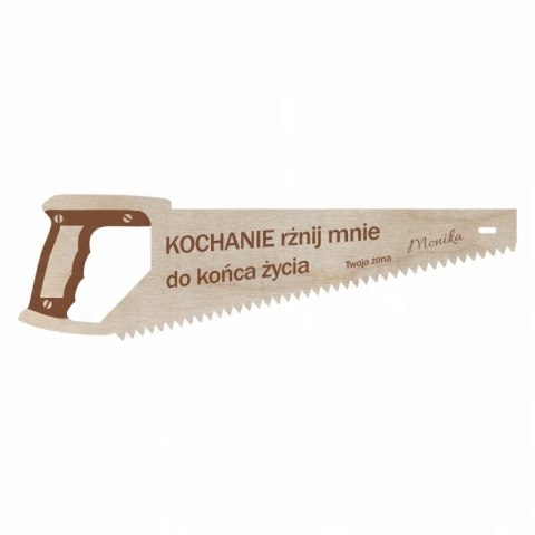 Piła Personalizowana Drewniana 15 cm Prezent dla Męża Chłopaka Twój Podpis