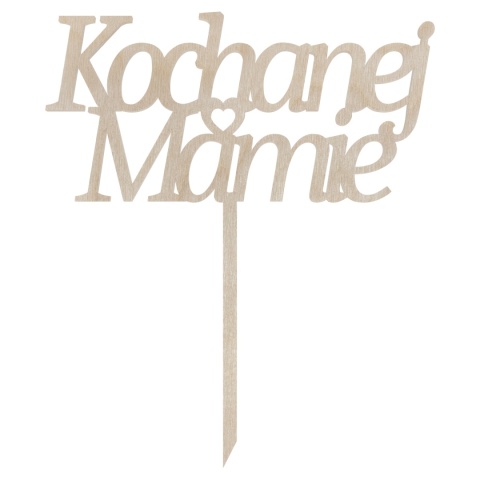 Prezent na Dzień Mamy Topper Kochanej Mamie Drewniany Eko Dekor Ozdoba 1szt Prezent na Dzień Mamy Topper Kochanej Mamie Drewniany Eko Dekor Ozdoba 1szt