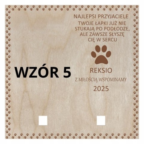 Ramka na Zdjęcie i Obrożę Pupila Psa Kota Pamiątka TWÓJ GRAWER Dekor Eko