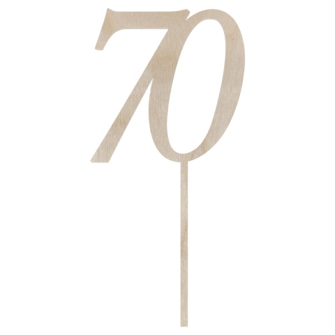 Topper na Tort 70 Urodziny Drewniany Naturalny na Piku Siedemdziesiątka Eko Topper na Tort 70 Urodziny Drewniany Naturalny na Piku Siedemdziesiątka Eko