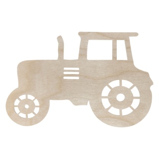 Traktor Ciągnik Rolniczy Drewniany Dekor Eko Decoupage Rękodzieło Dodatek
