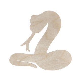 Wąż Żmija 15 cm Kształtka Zwierzęta Gady Dekor Sklejka Drewniana Dodatek