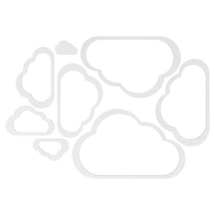 BIAŁY ZESTAW OBRĘCZY CHMURKI CHMURY BAZA MAKRAMA ŁAPACZ SNÓW OBRĘCZ CHMURA