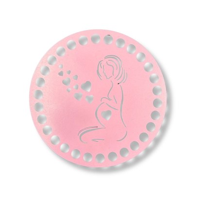Baza Dno Spód Denko Wieko do Koszyka Koszyczka Koło Okrąg Różowa 15 CM