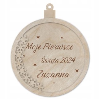 Bombka Moje Pierwsze Święta Imię Dziecka Niemowlaka Personalizowana 3D Prezent