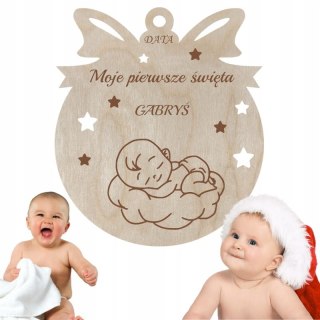 Bombka z Imieniem Personalizowana Grawer na Choinkę z Imieniem Świąteczna