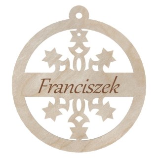 Bombka z Imieniem Świąteczna Personalizowana Choinka Zawieszka Śnieżynka