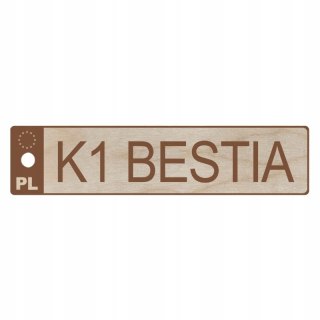 Brelok Tablica Rejestracyjna Prezent dla Chłopaka Zawieszka do Auta Personalizowana