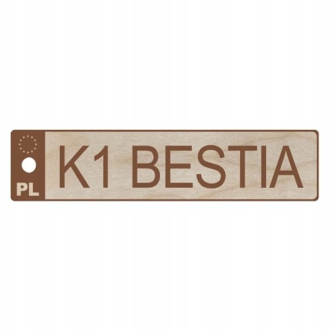 Brelok Tablica Rejestracyjna Prezent dla Chłopaka Zawieszka do Auta Personalizowana