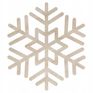 Drewniana Śnieżynka Śnieg ŚNIEŻKA 2 Dekoracja Świąteczna Ozdoba Dekor 30 CM