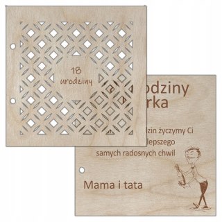 Kartka Urodzinowa na Pieniądze Urodziny z Miejscem na Banknoty Drewniana Eko