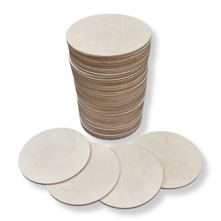 Kółka Drewniane do Ozdabiania Dekorowania Sklejka Naturalna 10 CM 50 sztuk