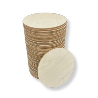 Kółka Drewniane do Ozdabiania Dekorowania Sklejka Naturalna 10 CM 50 sztuk