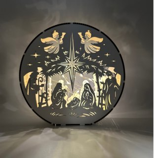 LAMPION Dekoracja Biała ŚWIĄTECZNA Stajenka ŚWIĘTA Dekoracja Dekor Ozdoba