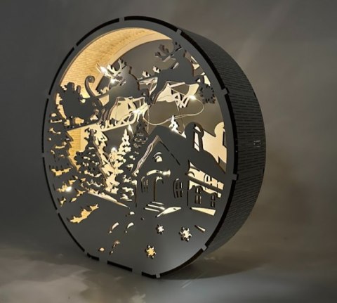 LAMPION Dekoracja Biała Stojąca ŚWIĄTECZNA Domek Dekoracja Dekor Święta