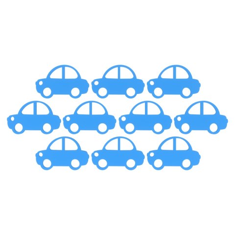 NIEBIESKIE Auto Samochód Pojazd Warsztaty Dzień Chłopca Drewniane 10 sztuk