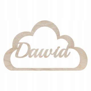 Obręcz Drewniana Chmurka do Makramy Łapacza Snów Baza z Imieniem Personalizowana