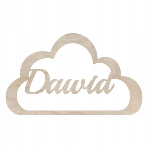 Obręcz Drewniana Chmurka do Makramy Łapacza Snów Baza z Imieniem Personalizowana
