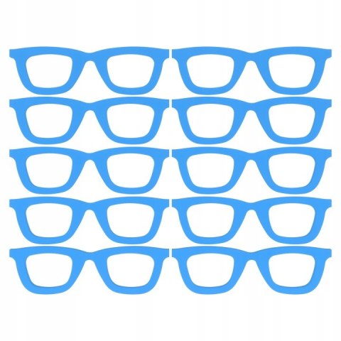Okularki NIEBIESKIE Okulary do Rękodzieła Miniaturowe Małe Mini DIY 10 szt.