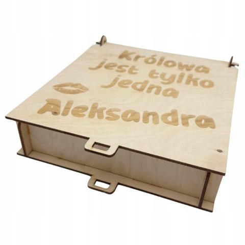 Pudełko Personalizowane z Napisem Dowolnym Własnym Tekstem Grawerem Dedykacją