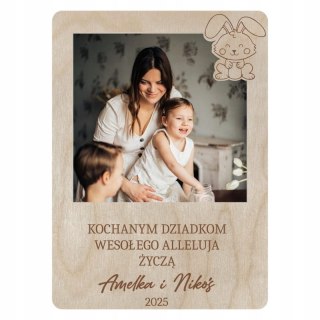 Ramka na Zdjęcie z Grawerem Prezent z Życzeniami Personalizowana Wielkanoc