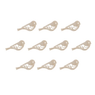 Scrapki Ptaszki Sklejka Drewniana Naturalna Dekor ECO 2,5x1,3cm 10szt