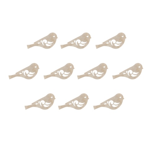 Scrapki Ptaszki Sklejka Drewniana Naturalna Dekor ECO 2,5x1,3cm 10szt