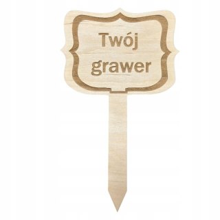 Tabliczka Znacznik Etykieta do Roślin Ziół Grawerowana TWÓJ GRAWER Drewniana