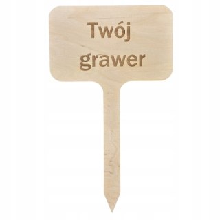 Tabliczka do Roślin Ziół z Grawerem Etykieta Drewniana Personalizowana Znacznik