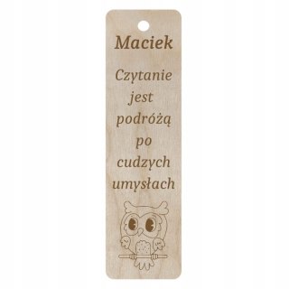 Zakładka do Książki z Imieniem Personalizowana Sowa Prezent dla Nauczyciela