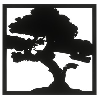 BAZA DO CHROBOTKA POD MECH CHROBOTEK RENIFEROWY CZARNA KWADRAT BONSAI 30 CM