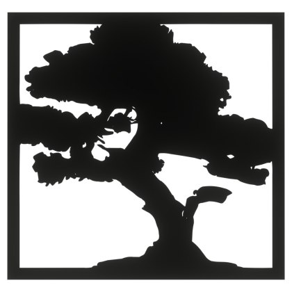 BAZA DO CHROBOTKA POD MECH CHROBOTEK RENIFEROWY CZARNA KWADRAT BONSAI 30 CM