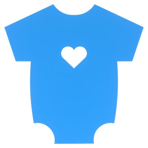 Bluzeczka z Serduszkiem Body Baby Shower Narodziny Dziecka NIEBIESKIE 10 szt.
