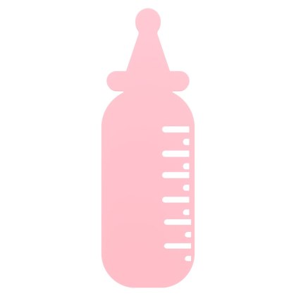 Buteleczka RÓŻOWA Baby Shower Dekoracje Butelki dla Dziecka Dziewczynki 10 szt.