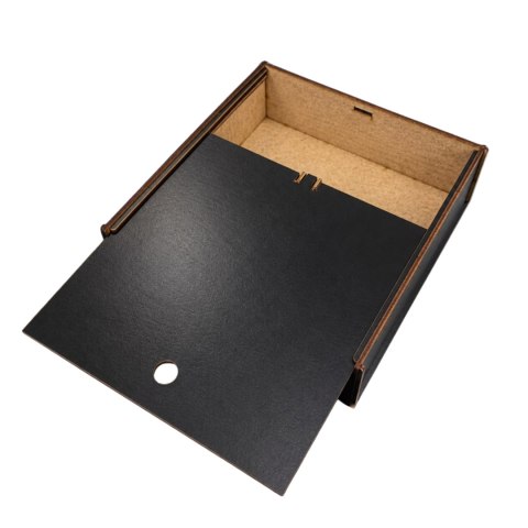 CZARNE PUDEŁKO DUŻE SZKATUŁKA NA PAMIĄTKI DROBIAZGI BIŻUTERIĘ DIY 20 CM