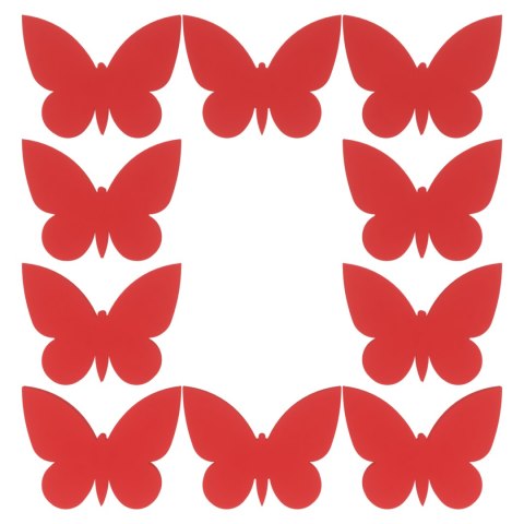 CZERWONE MOTYLKI MOTYLE SCRAPKI 5 cm ZESTAW 10 szt. DO OZDOBIENIA DEKOROWANIA