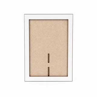 Drewniana Ramka na Zdjęcie do Obrazka na Warsztaty Stojąca Biała 12 x 17 cm