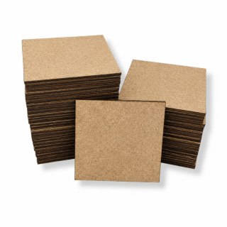 Drewniane Kwadraty 7 X 7 cm 100 SZTUK Kwadrat Surowy Kwadraciki do Ozdabiania