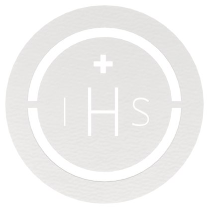 HOSTIA IHS PIERWSZA KOMUNIA ŚWIĘTA PAMIĄTKA I KOMUNII ŚWIĘTEJ BIAŁA 5 cm