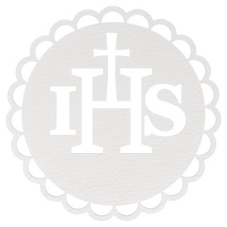 HOSTIA IHS PIERWSZA KOMUNIA ŚWIĘTA PAMIĄTKA I KOMUNII ŚWIĘTEJ BIAŁA 5 cm