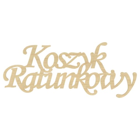 KLON KOSZYK RATUNKOWY NAPIS WESELE ŚLUB DEKORACJA WESELNA ŚLUBNA 12 X 5 cm