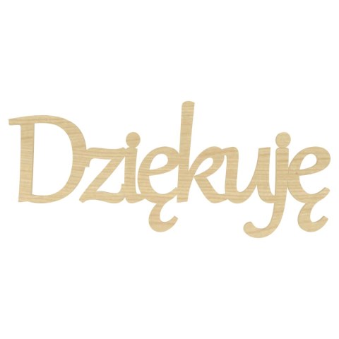 KLON NAPIS DZIĘKUJĘ PODZIĘKOWANIE WESELE ŚLUB DEKOR OZDOBA PREZENT 13 X 5 cm