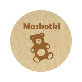 KLON PLAKIETKI TABLICZKI NA SZUFLADY ORGANIZERY POJEMNIKI DZIECI MASKOTKI 8 CM