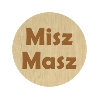 KLON PLAKIETKI TABLICZKI NA SZUFLADY ORGANIZERY POJEMNIKI DZIECI MISZ MASZ 8 CM