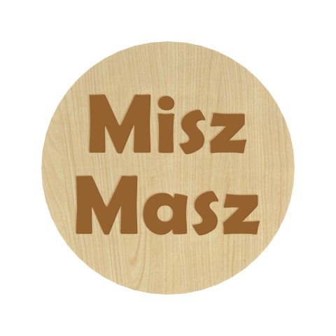 KLON PLAKIETKI TABLICZKI NA SZUFLADY ORGANIZERY POJEMNIKI DZIECI MISZ MASZ 8 CM