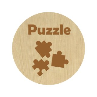 KLON PLAKIETKI TABLICZKI NA SZUFLADY ORGANIZERY POJEMNIKI DZIECI PUZZLE 8 CM