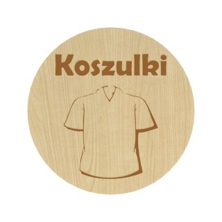 KLON PLAKIETKI TABLICZKI NA SZUFLADY ORGANIZERY POJEMNIKI KOSZULKI 8 CM